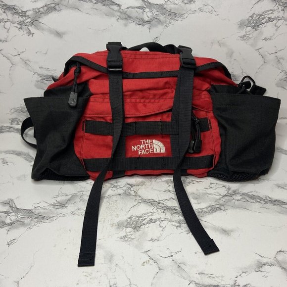The North Face Other - North Face Mountain Biker Lumbar Fanny Pack Waist Bag Outdoor Zip Adjustable Red